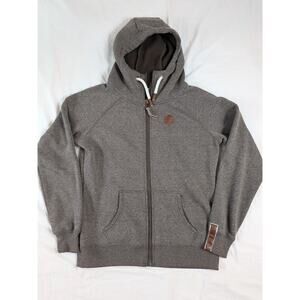 Cinch Full Zip Hoodie Brown Gray Womens Size Large Sweatshirt Rodeo Cowgirl